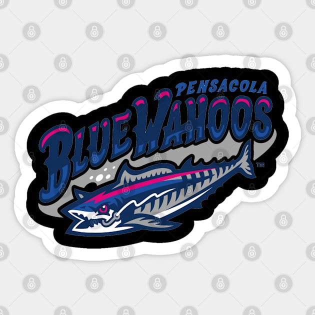 Pensacola Blue Wahoos Sticker by Dizzy One